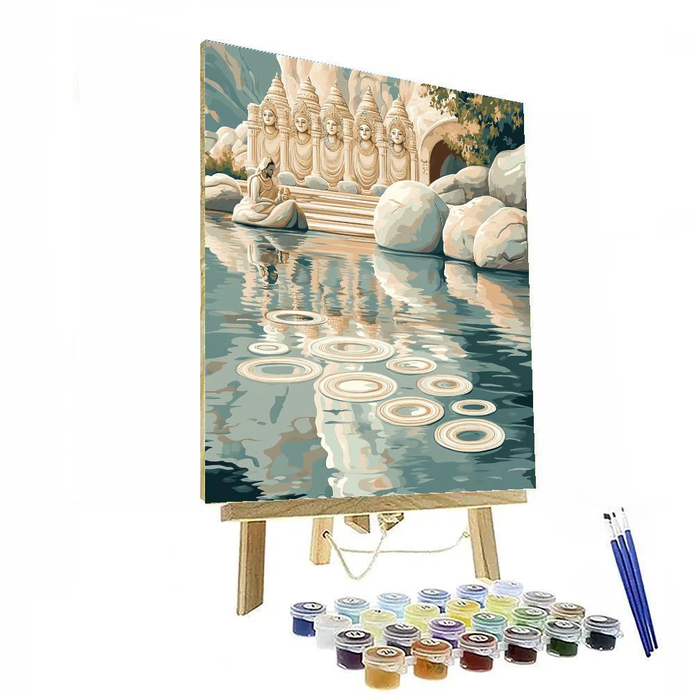 Brahma Pearl Lake Reflection Rite Paint by numbers art