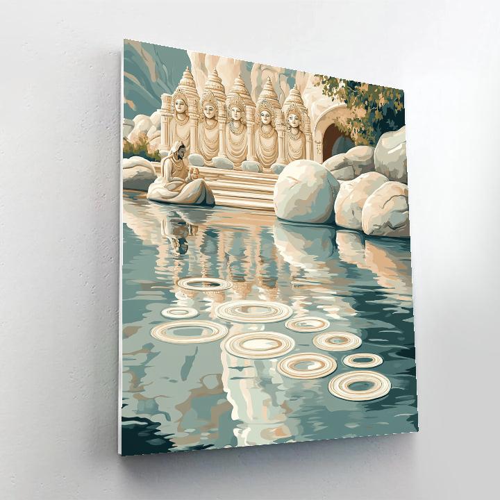 Brahma Pearl Lake Reflection Rite Paint by numbers art
