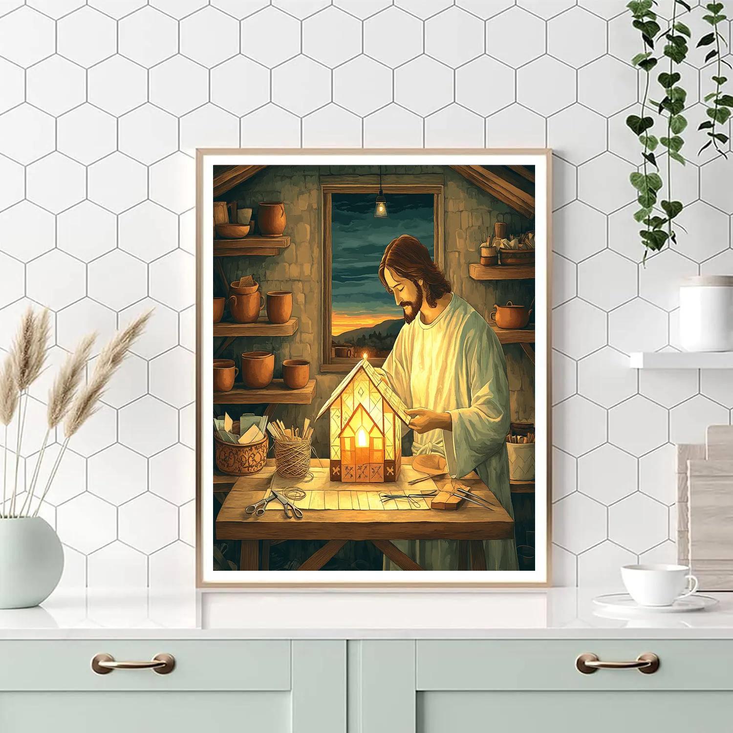 Parable Lantern Workshop With Jesus Paint by numbers kits