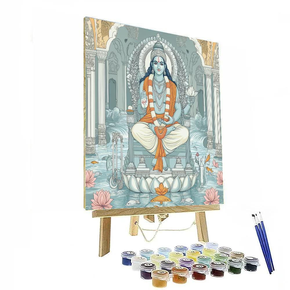 Vishnu In The Crystal River Court Numbered painting kits