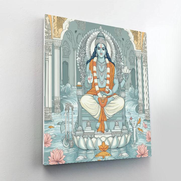 Vishnu In The Crystal River Court Numbered painting kits