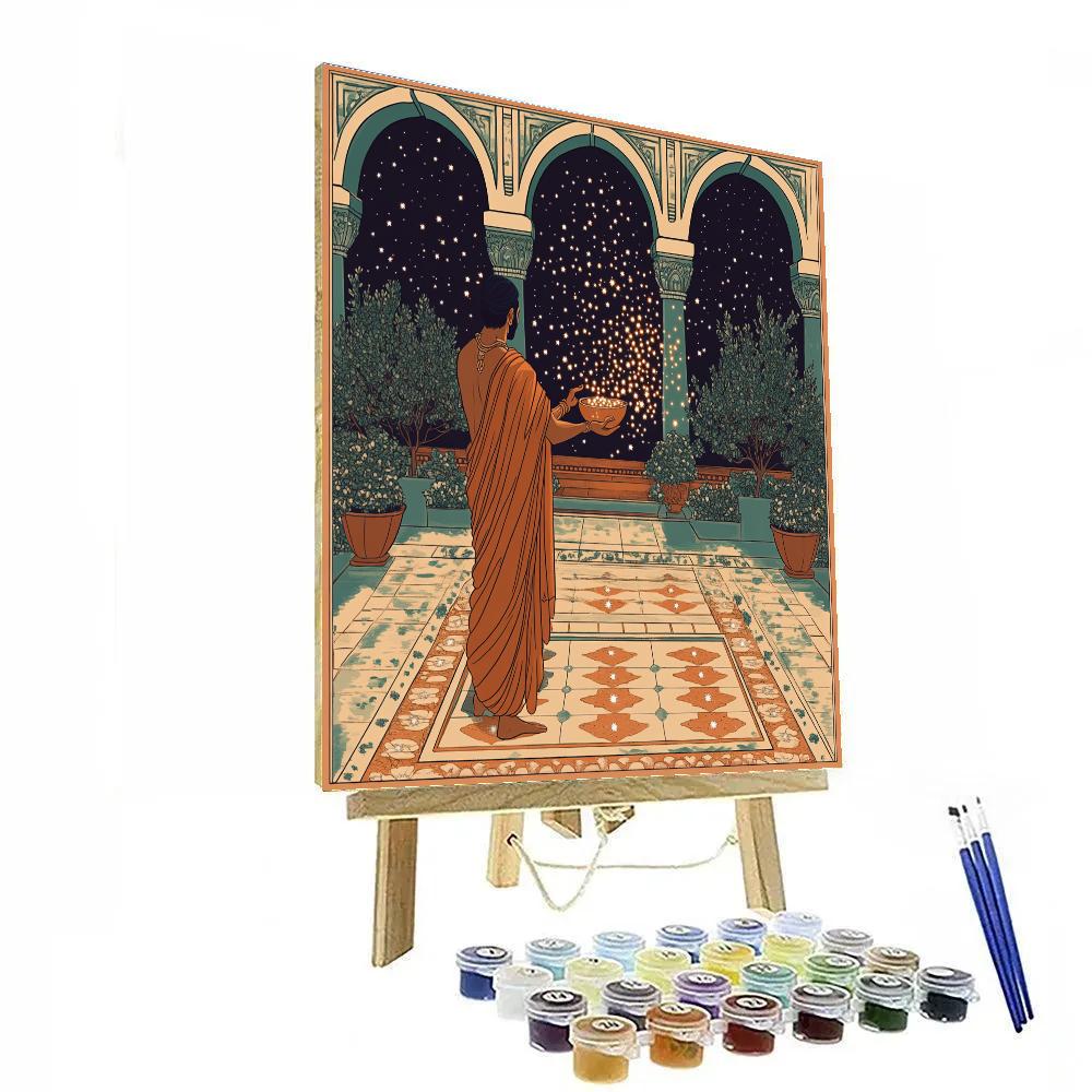 Brahma Courtyard Of Seed Stars paint by number