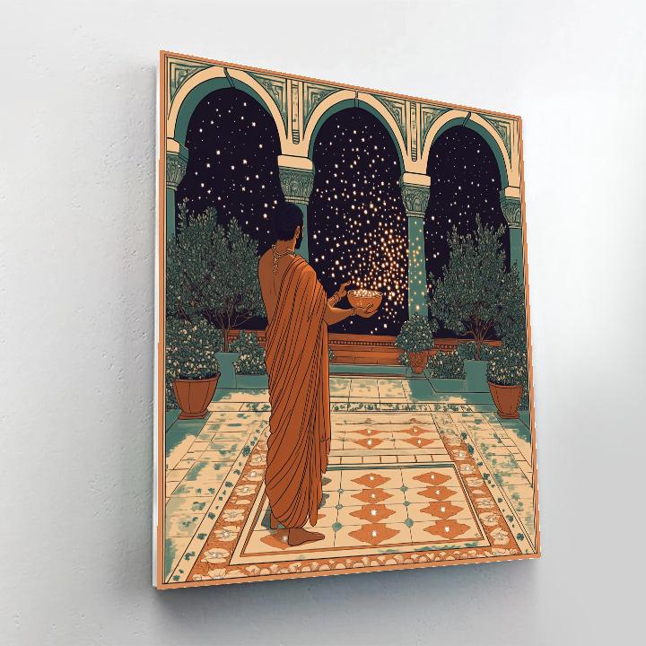 Brahma Courtyard Of Seed Stars paint by number