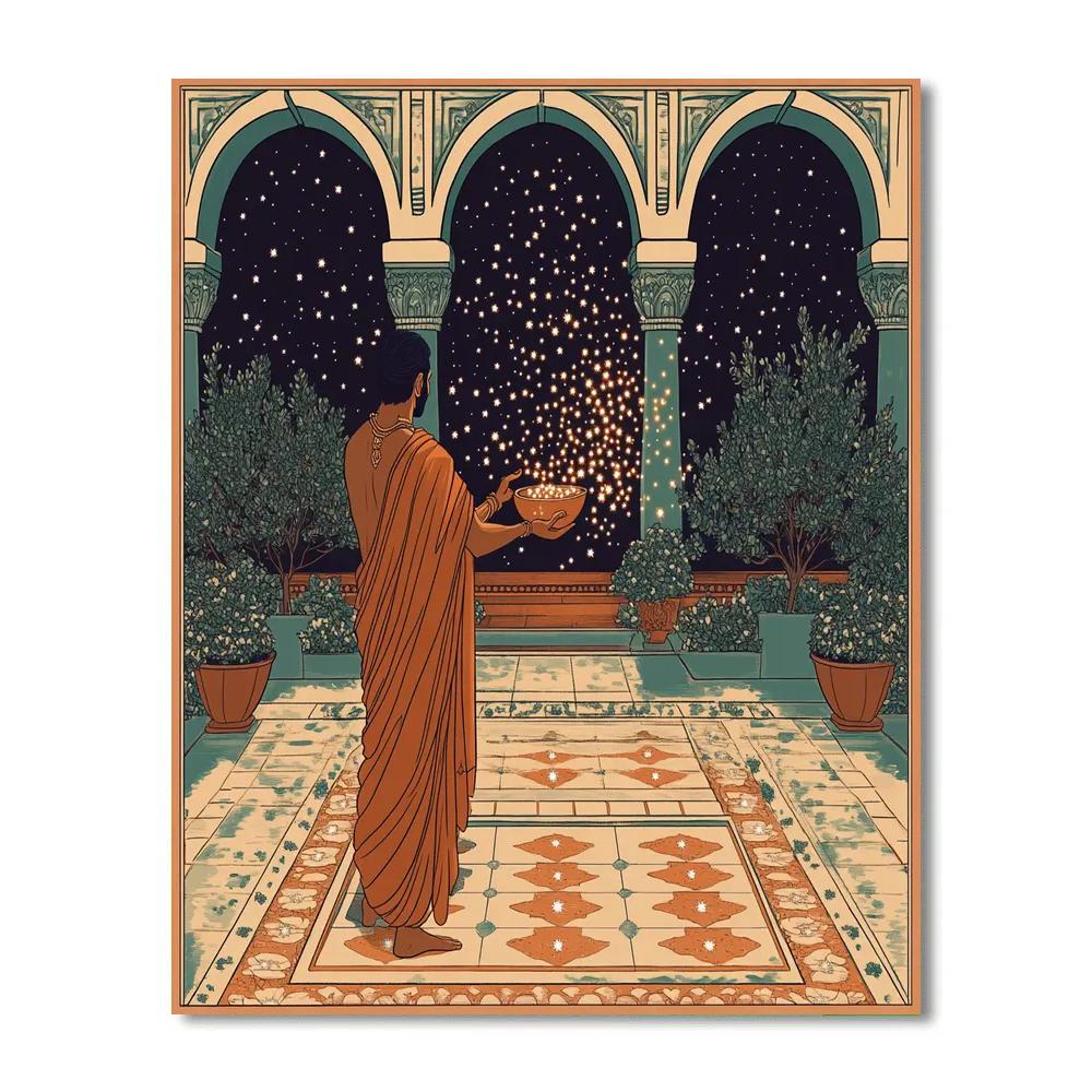 Brahma Courtyard Of Seed Stars paint by number