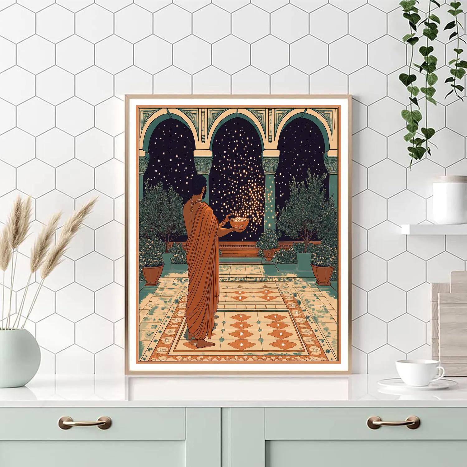 Brahma Courtyard Of Seed Stars paint by number