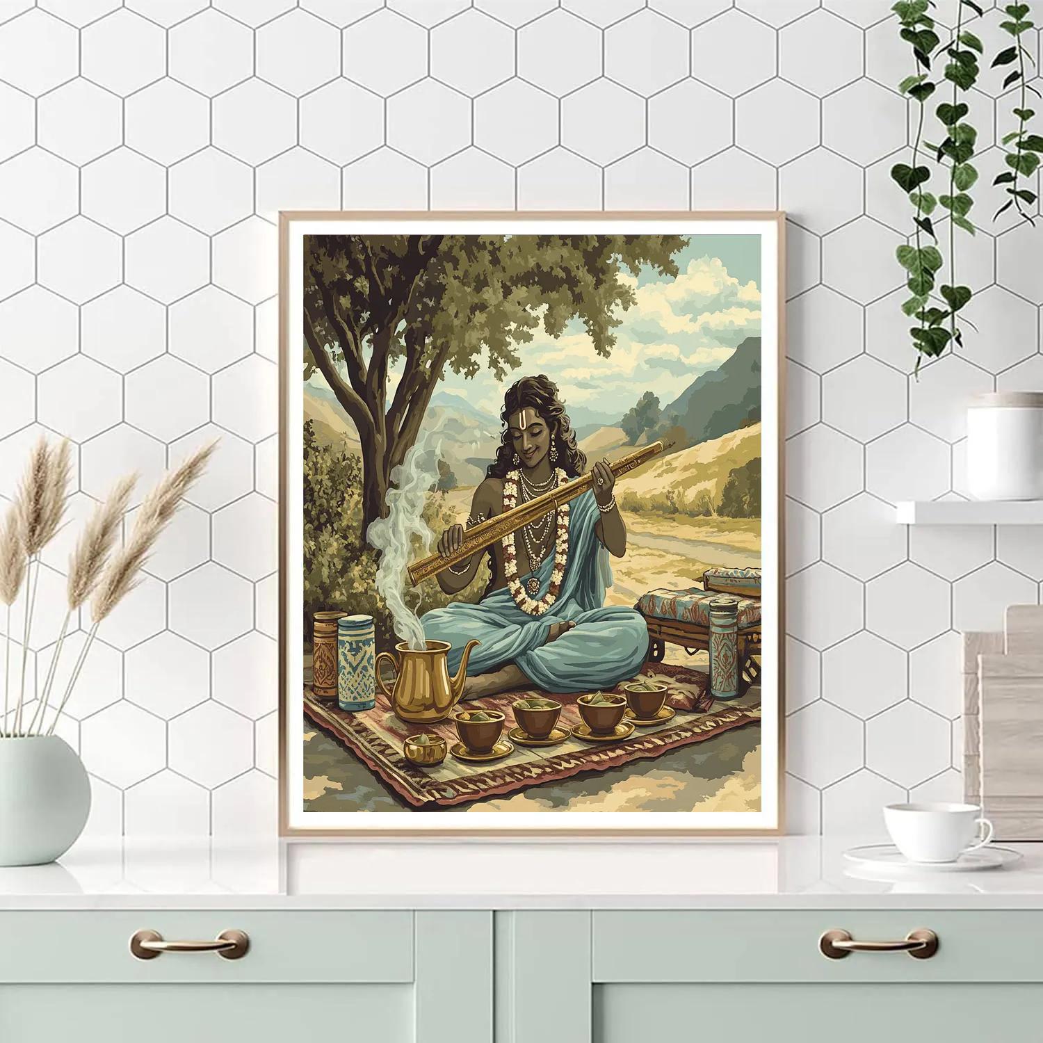 Krishna Brewing Cardamom Tea For Travelers DIY paint by numbers