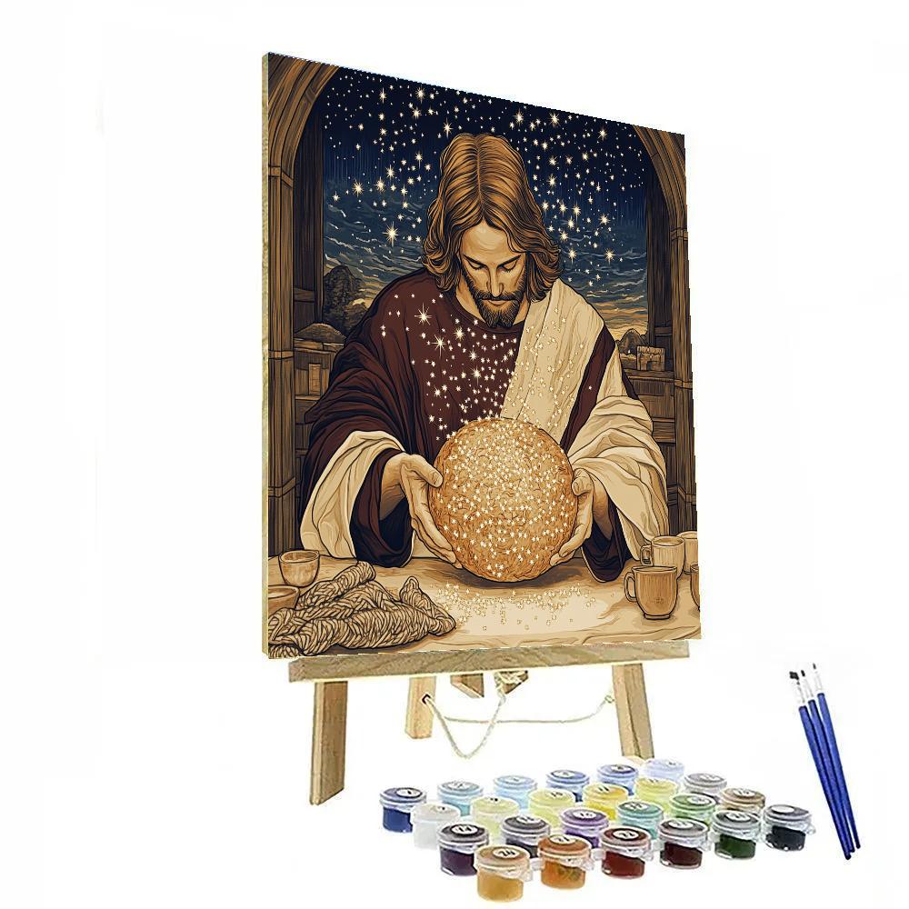 Jesus With The Bread Of Constellations Number painting
