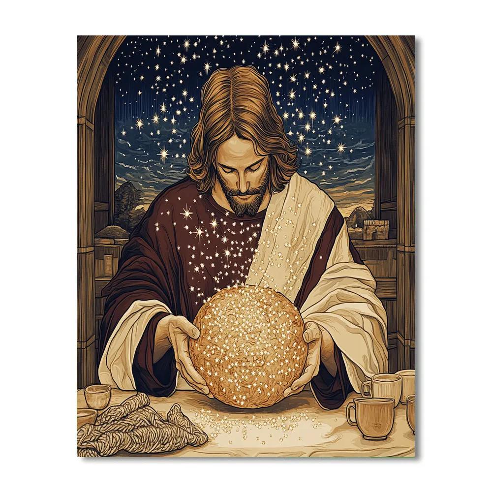 Jesus With The Bread Of Constellations Number painting