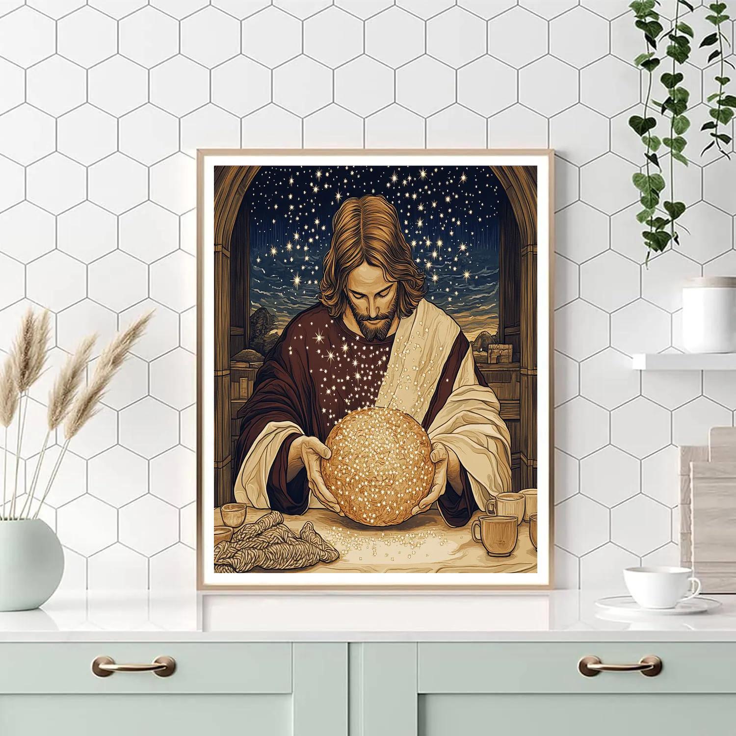Jesus With The Bread Of Constellations Number painting