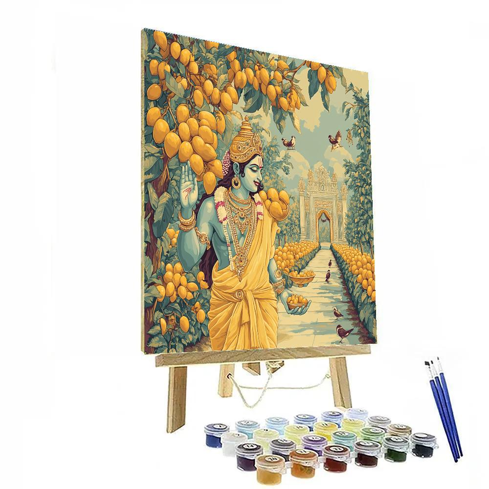The Vaikuntha Orchard Of Golden Mangoes Numbered painting kits