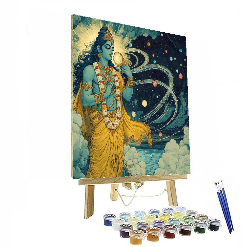 Vishnu Calming The Storm Of Comets Numbered painting kits