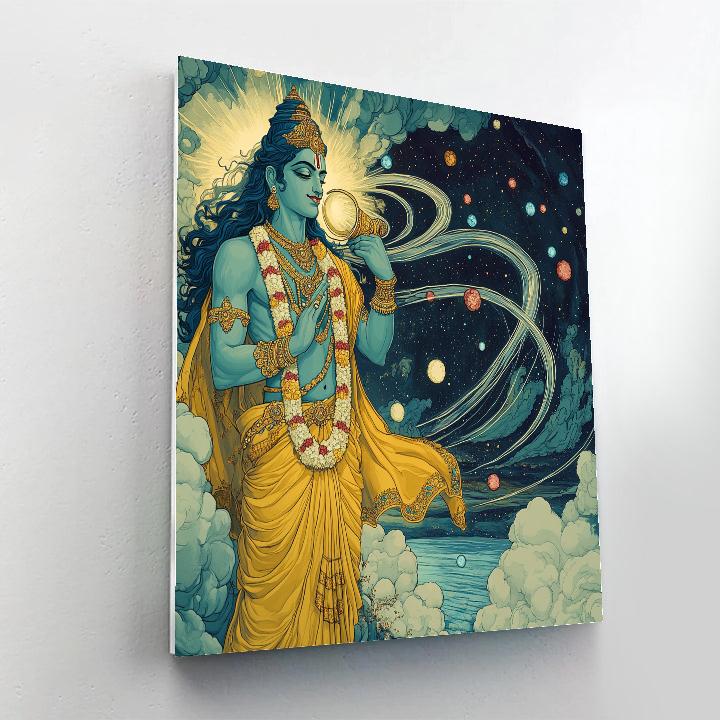 Vishnu Calming The Storm Of Comets Numbered painting kits