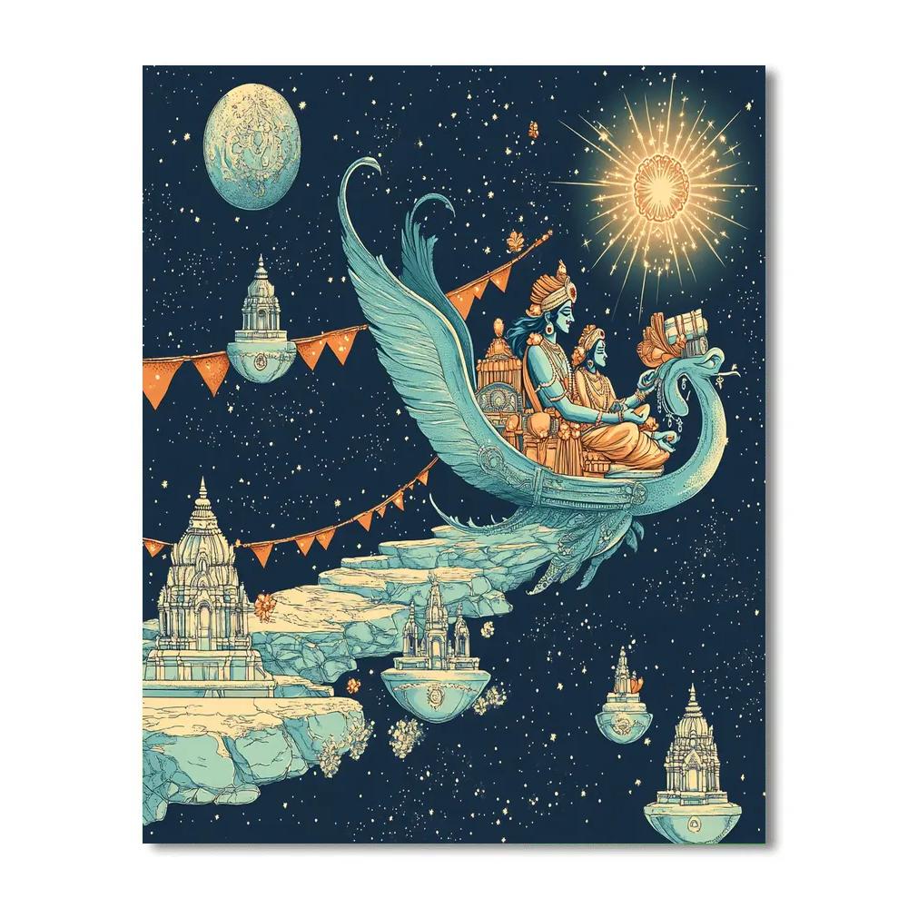 Garuda Mail Run To The Star Temples Numbered painting kits