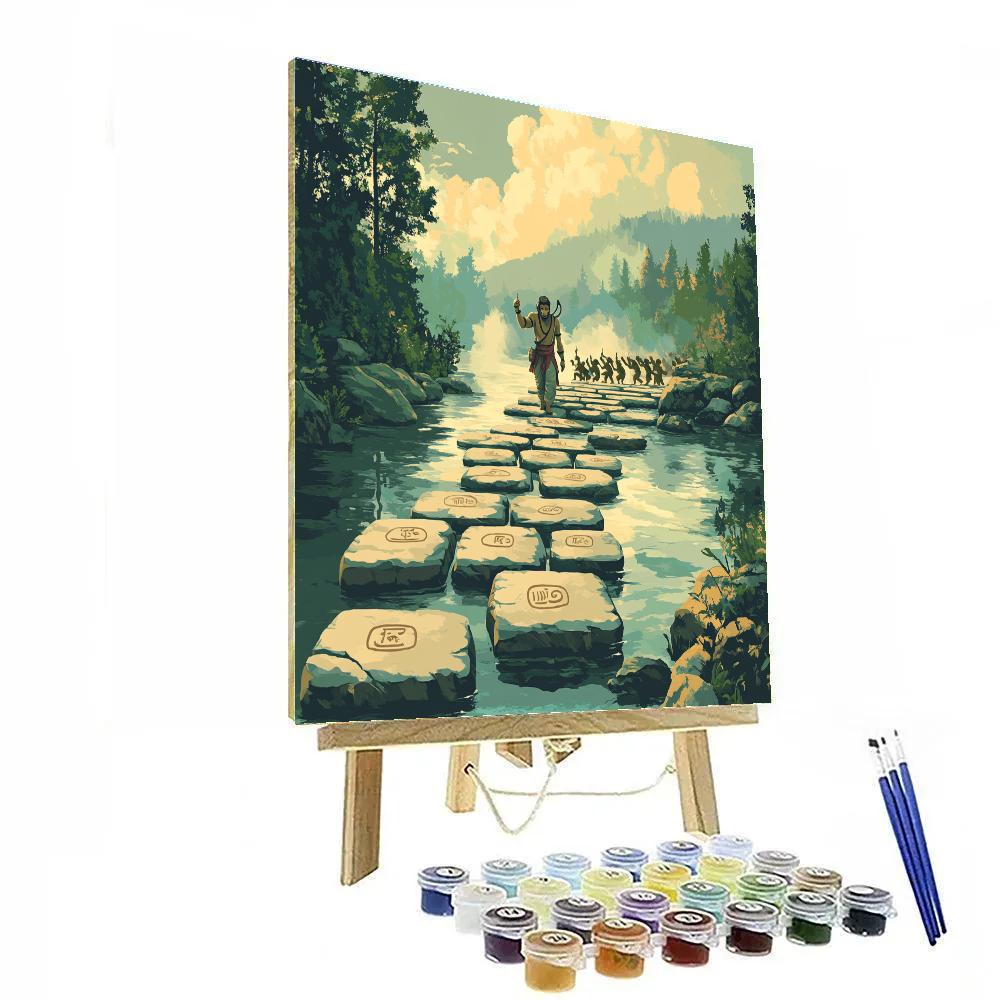 Hanuman Skybridge Of Floating Stones Paint by numbers art