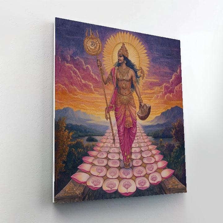Vishnu On The Lotus Bridge Over Time Painting by numbers kit
