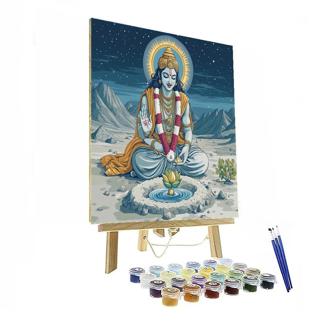 Vishnu Blessing The Seed Of A New World Number painting