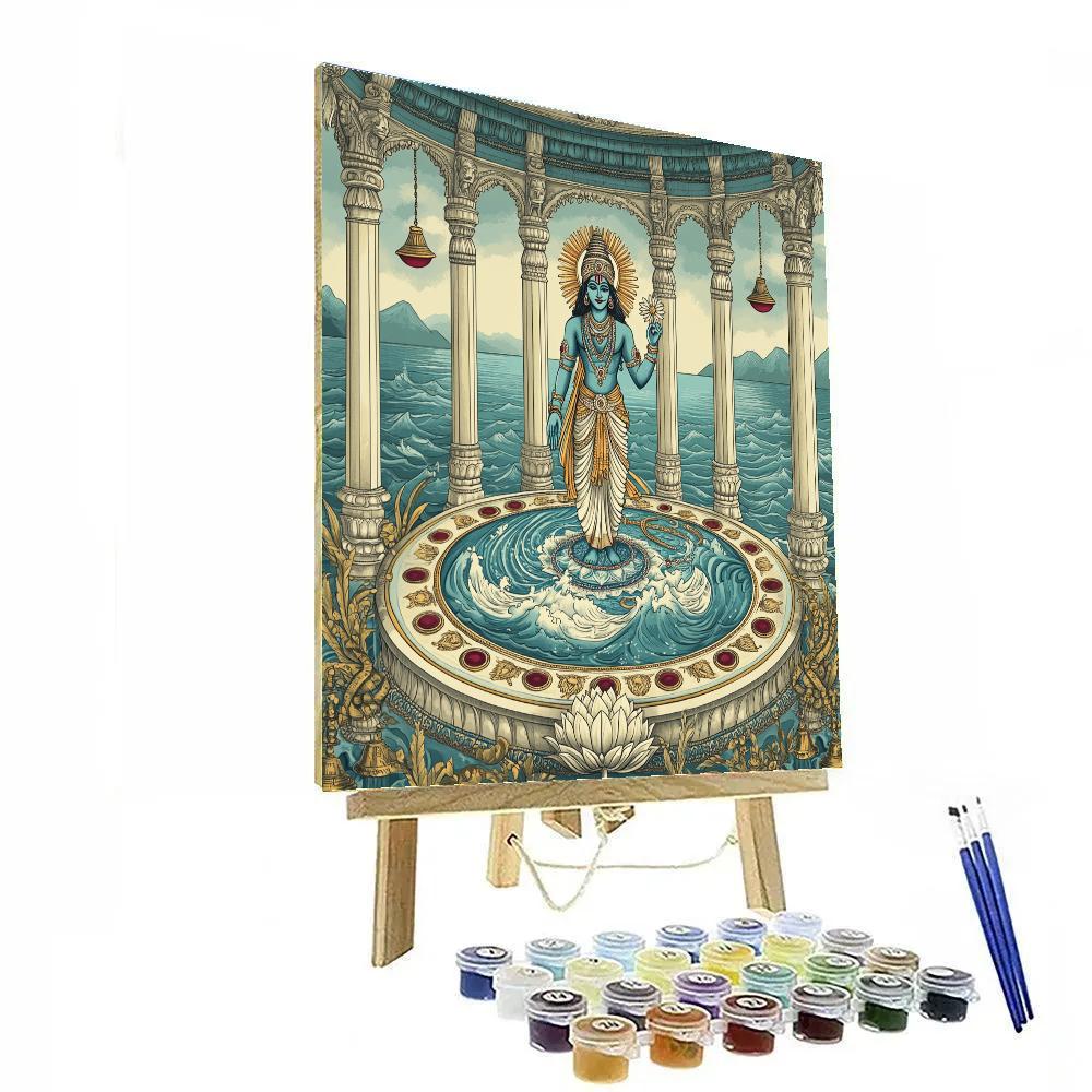 The Ocean Churn Mandala Pavilion Paint by numbers art