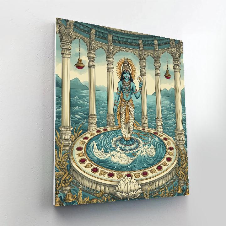 The Ocean Churn Mandala Pavilion Paint by numbers art