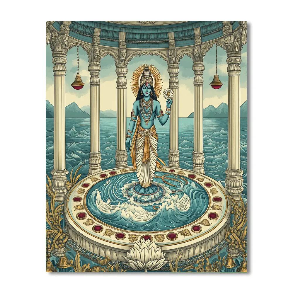 The Ocean Churn Mandala Pavilion Paint by numbers art