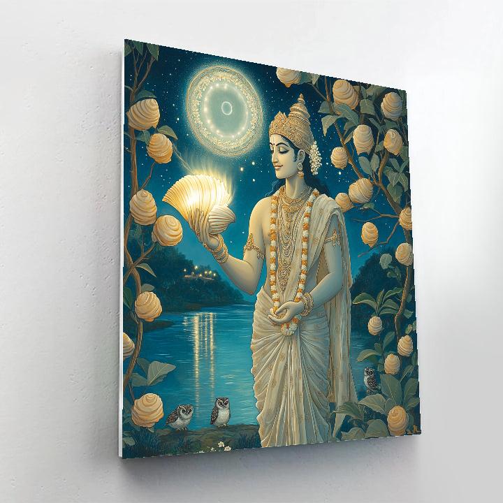 Vishnu In The Moonlight Conch Orchard DIY paint by numbers