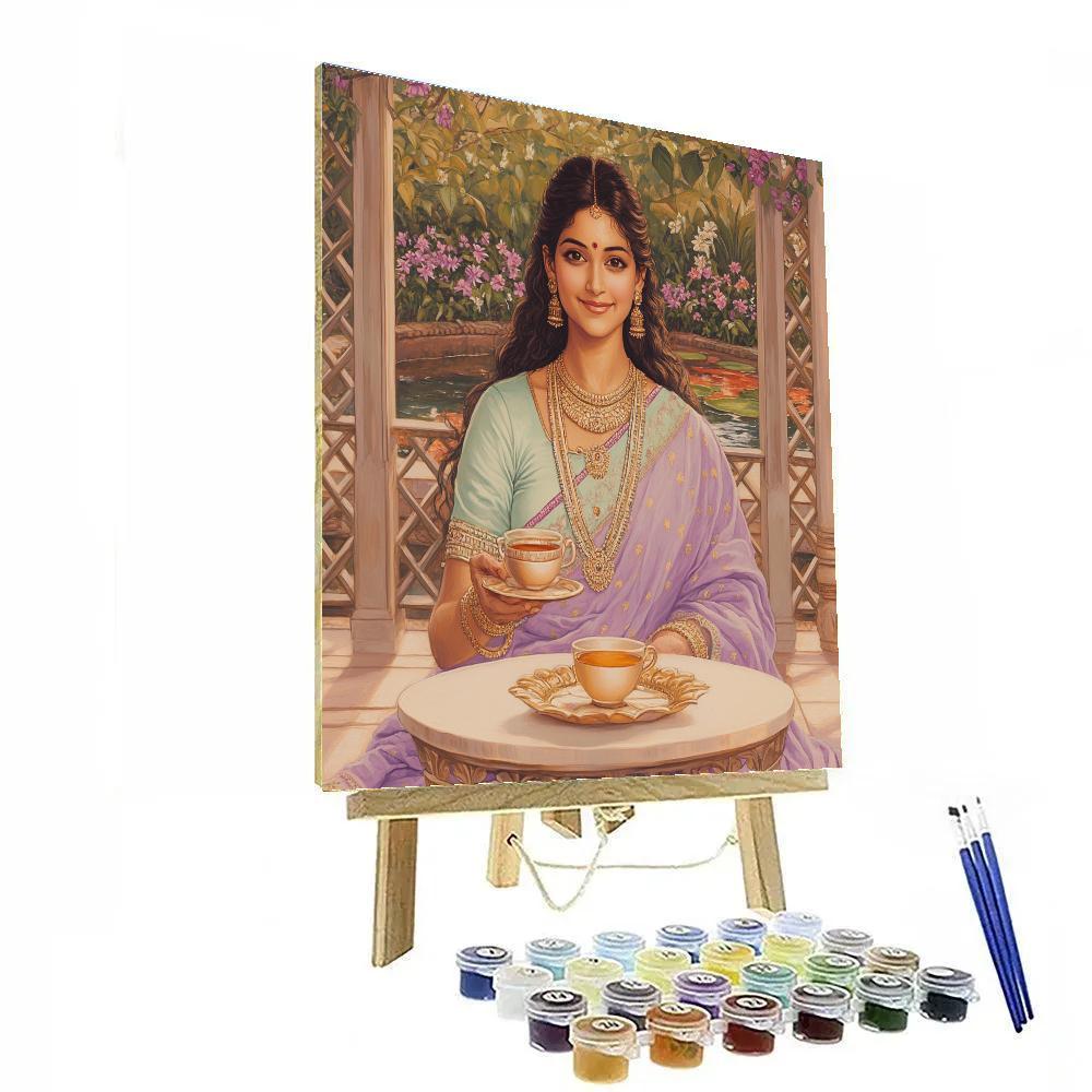 Garden Pavilion Tea Offering To Parvati paint by number