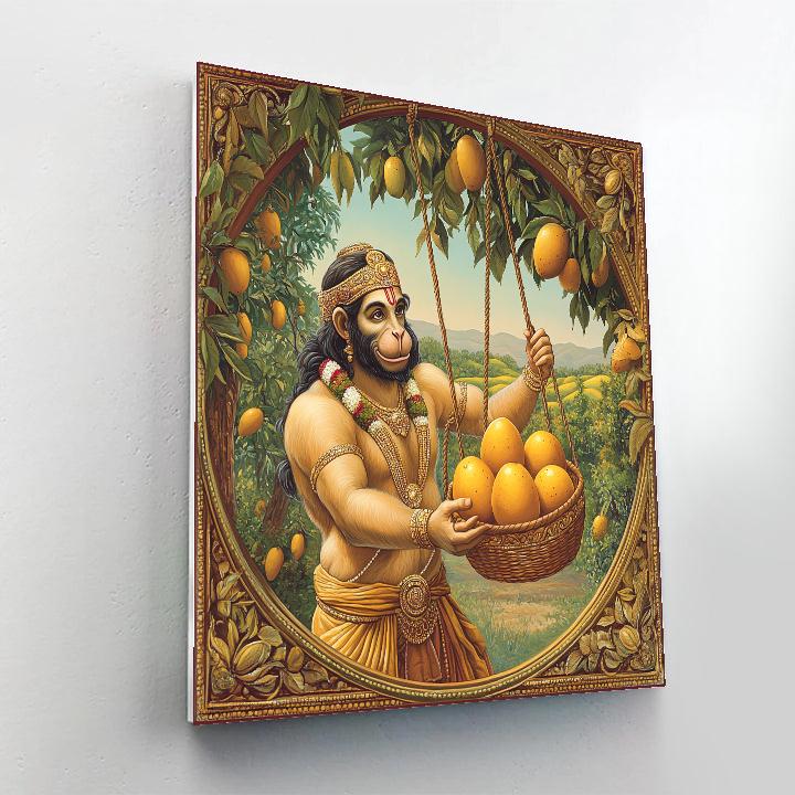 Hanuman Orchard Of Golden Mangoes DIY paint by numbers