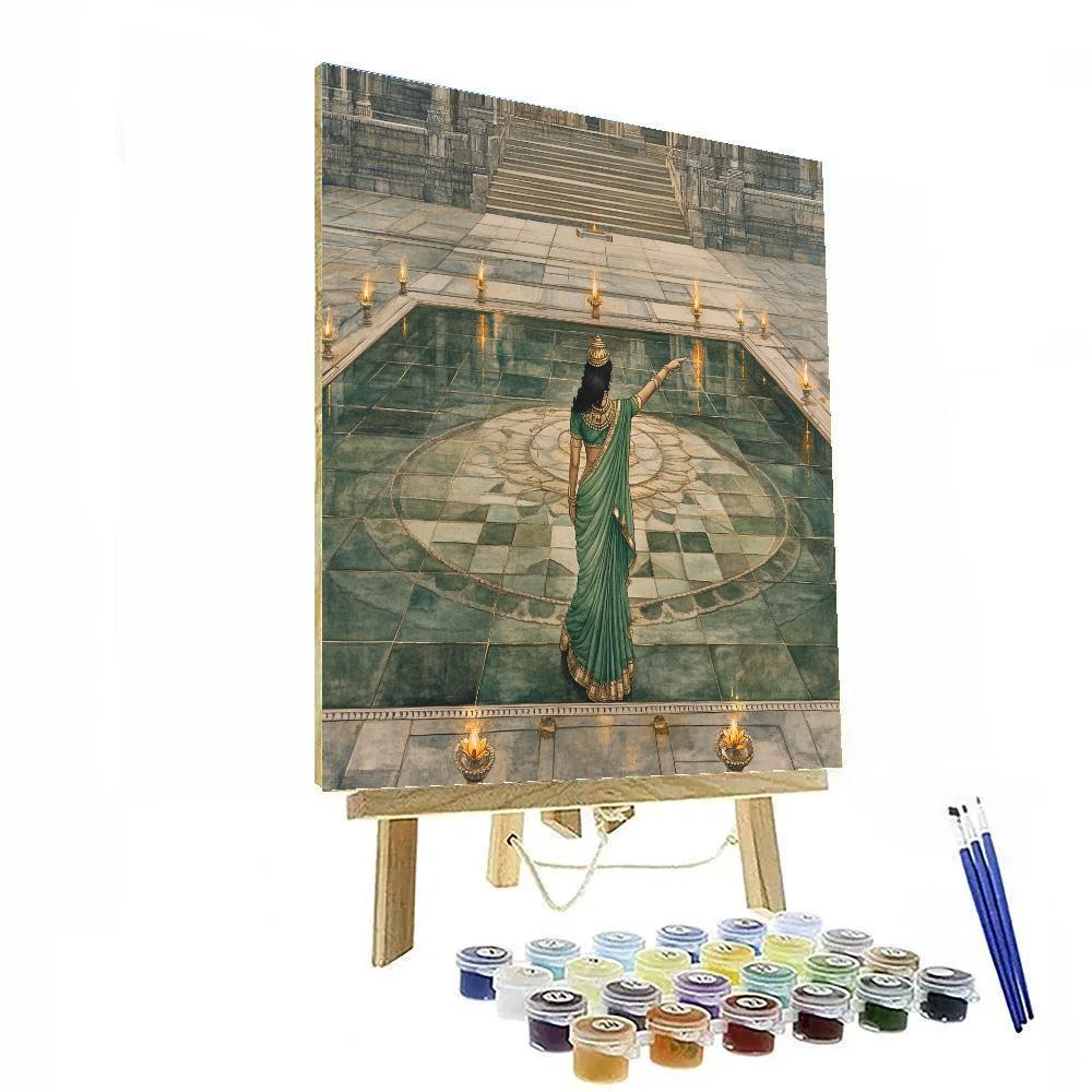 Parvati In The Stone Mandala Courtyard painting number kit