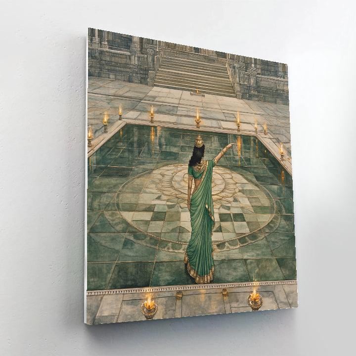 Parvati In The Stone Mandala Courtyard painting number kit
