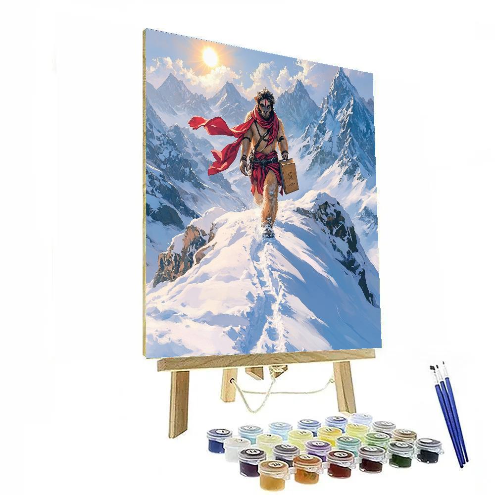 Hanuman Snowy Peak Messenger DIY paint by numbers