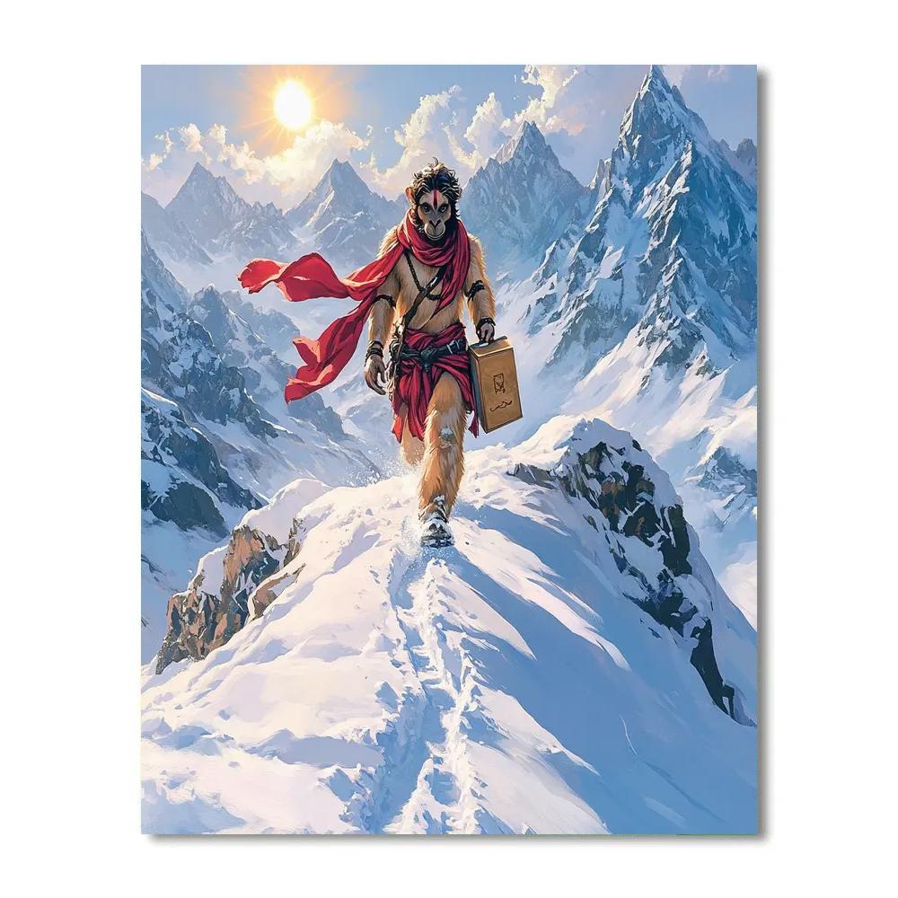 Hanuman Snowy Peak Messenger DIY paint by numbers