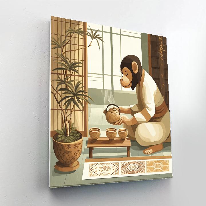 Hanuman Tea House Calm Ceremony paint by numbers