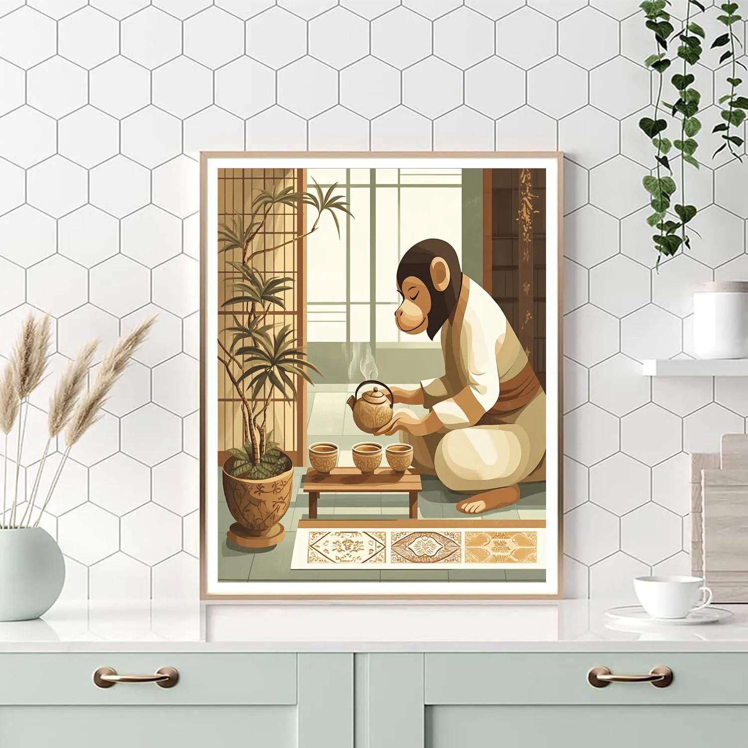 Hanuman Tea House Calm Ceremony paint by numbers