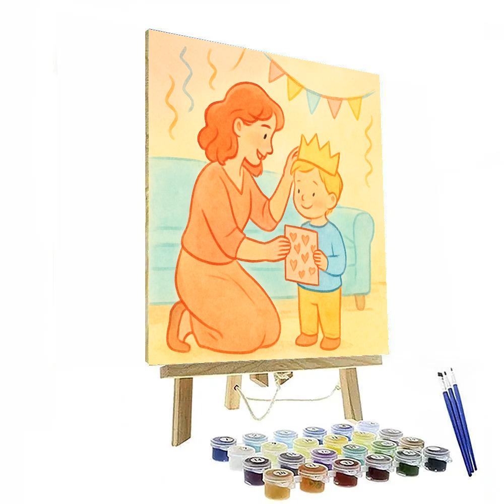 Paper Crown Mothers Day Parade Paint by numbers kits