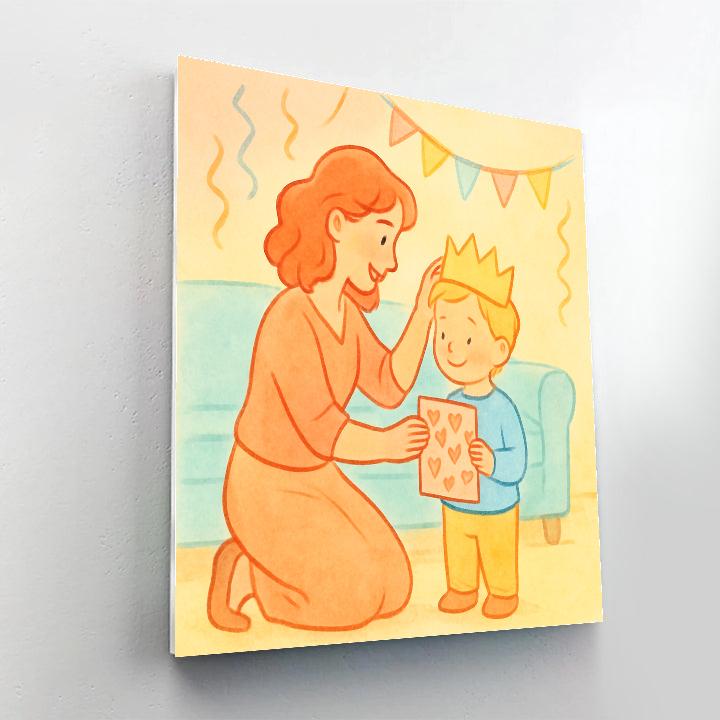 Paper Crown Mothers Day Parade Paint by numbers kits