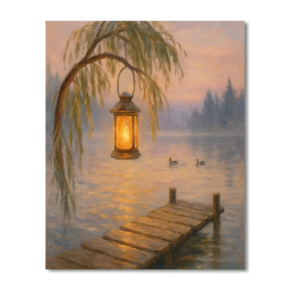 Lantern Dusk On Willow Cove Paint by numbers kits