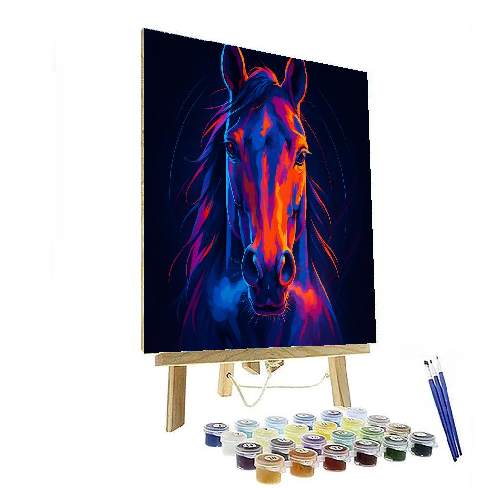 Prismatic Thunderstallion Portrait Numbered painting kits