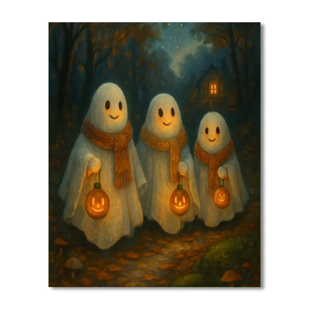 Lantern Parade Of The Gentle Ghosts paint by numbers