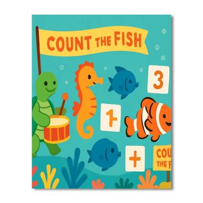 Coral Reef Math Parade paint by numbers