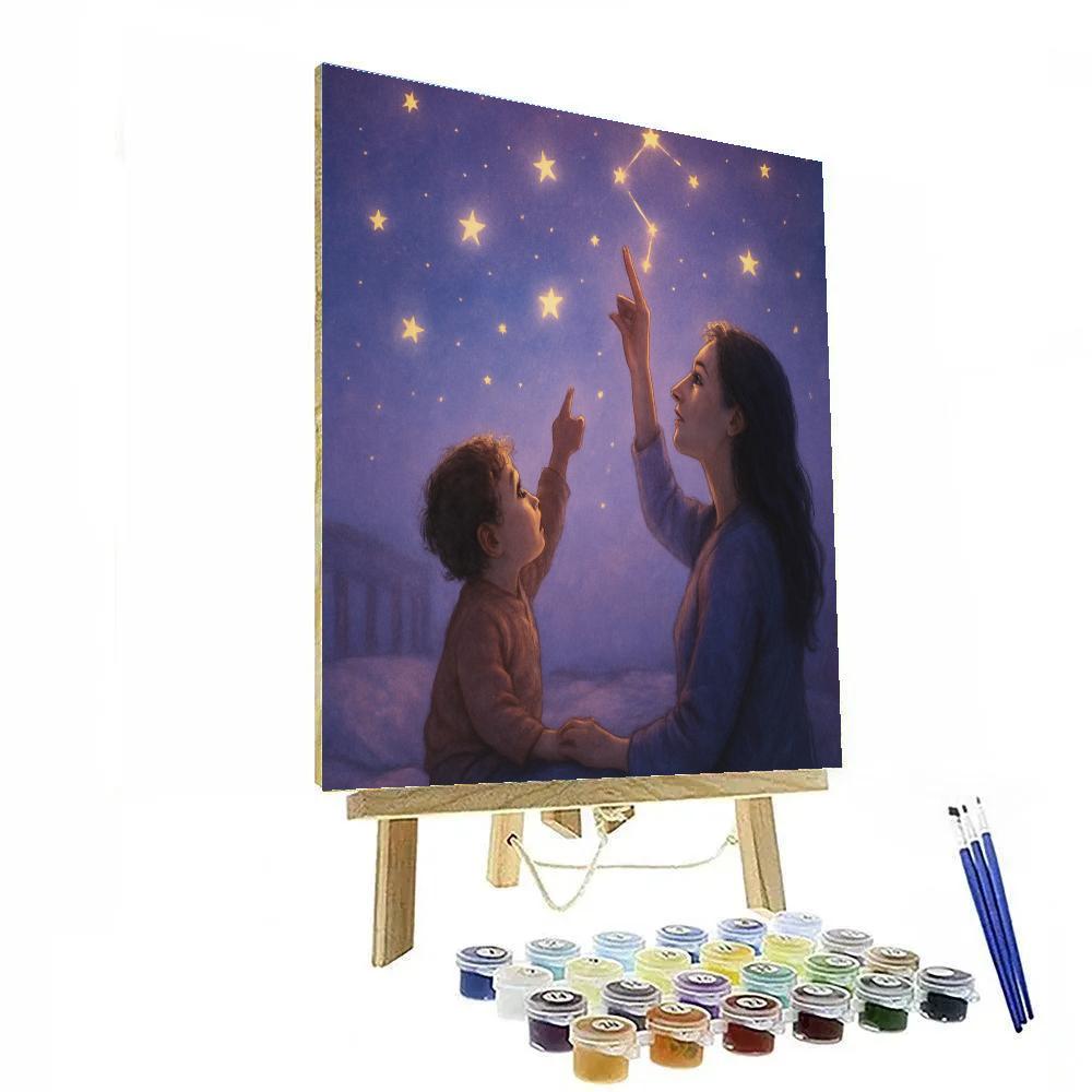 Night Light Constellation Bedtime paint by number