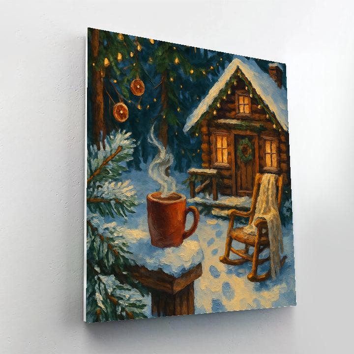 Cocoa Steam Cabin Under Pine Cathedral Numbered painting kits