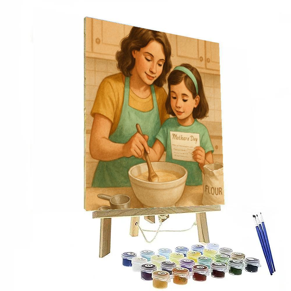 Mothers Day Recipe Card Lesson paint by number