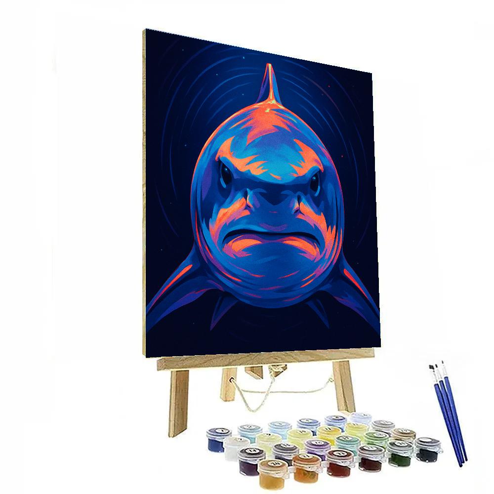 Cosmic Reef Shark Portrait Paint by numbers kits