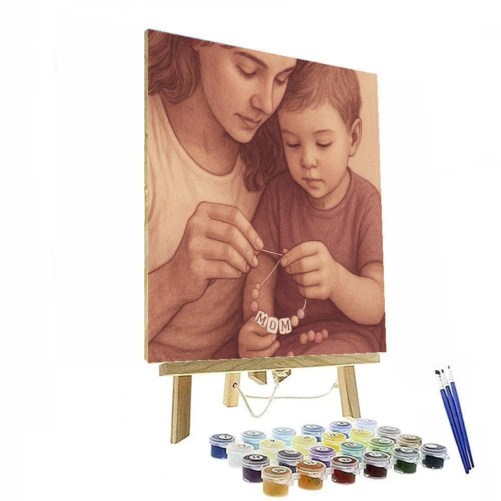 Threading A Memory Bracelet Together paint by number