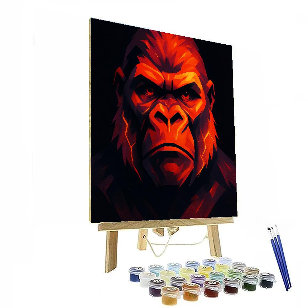 Volcanic Ember Gorilla Focus paint by color