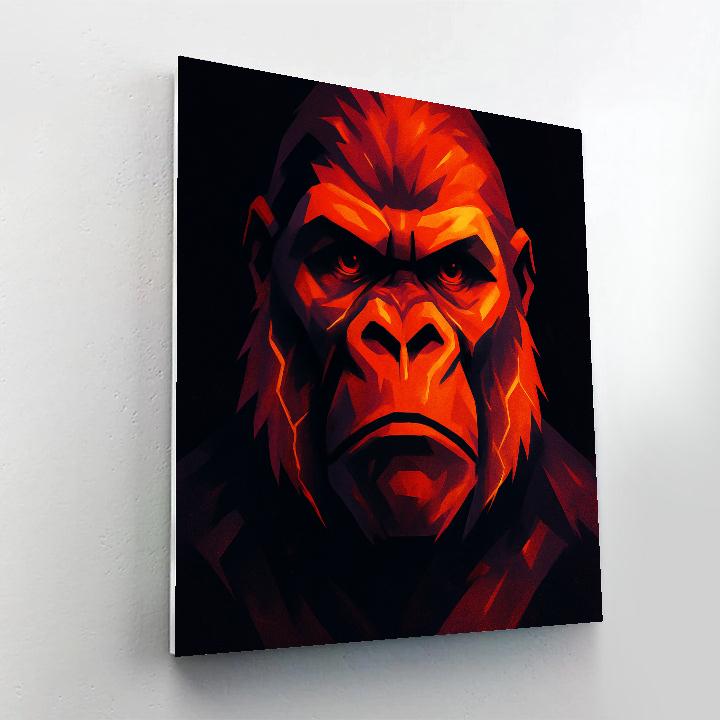 Volcanic Ember Gorilla Focus paint by color