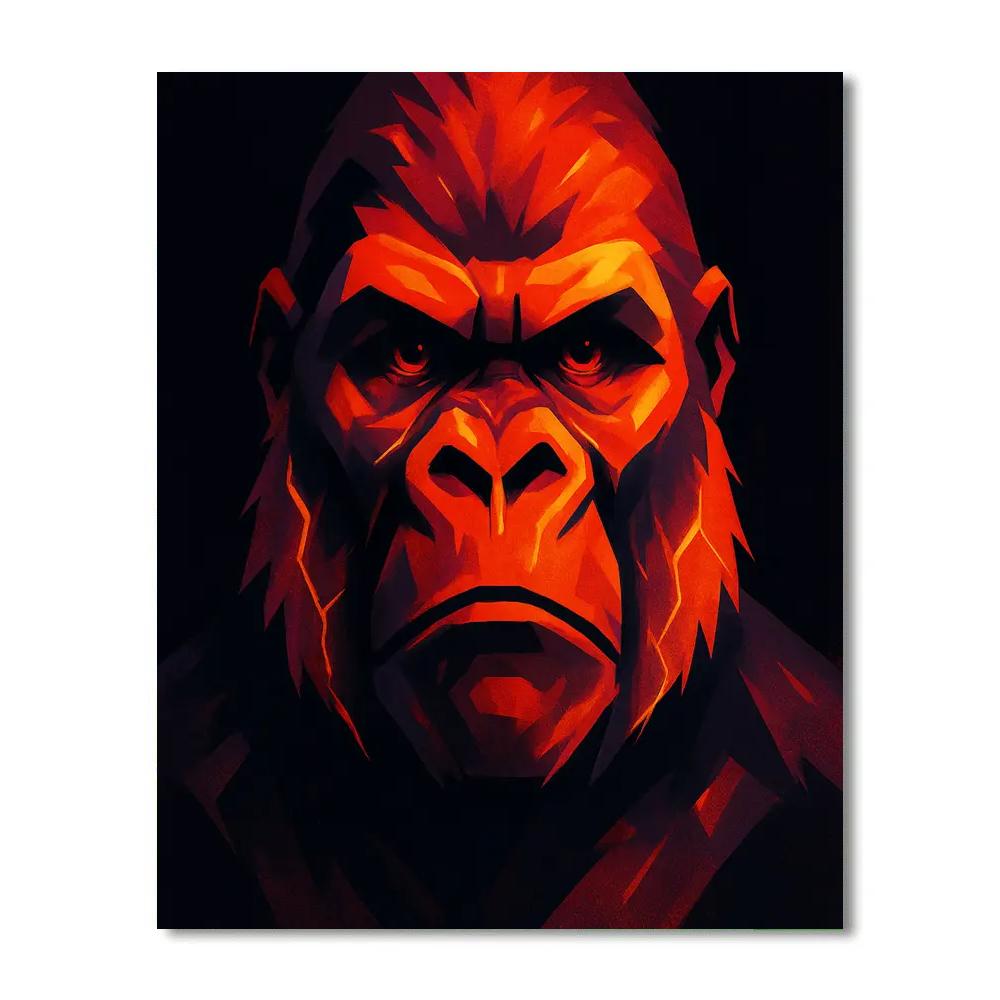 Volcanic Ember Gorilla Focus paint by color
