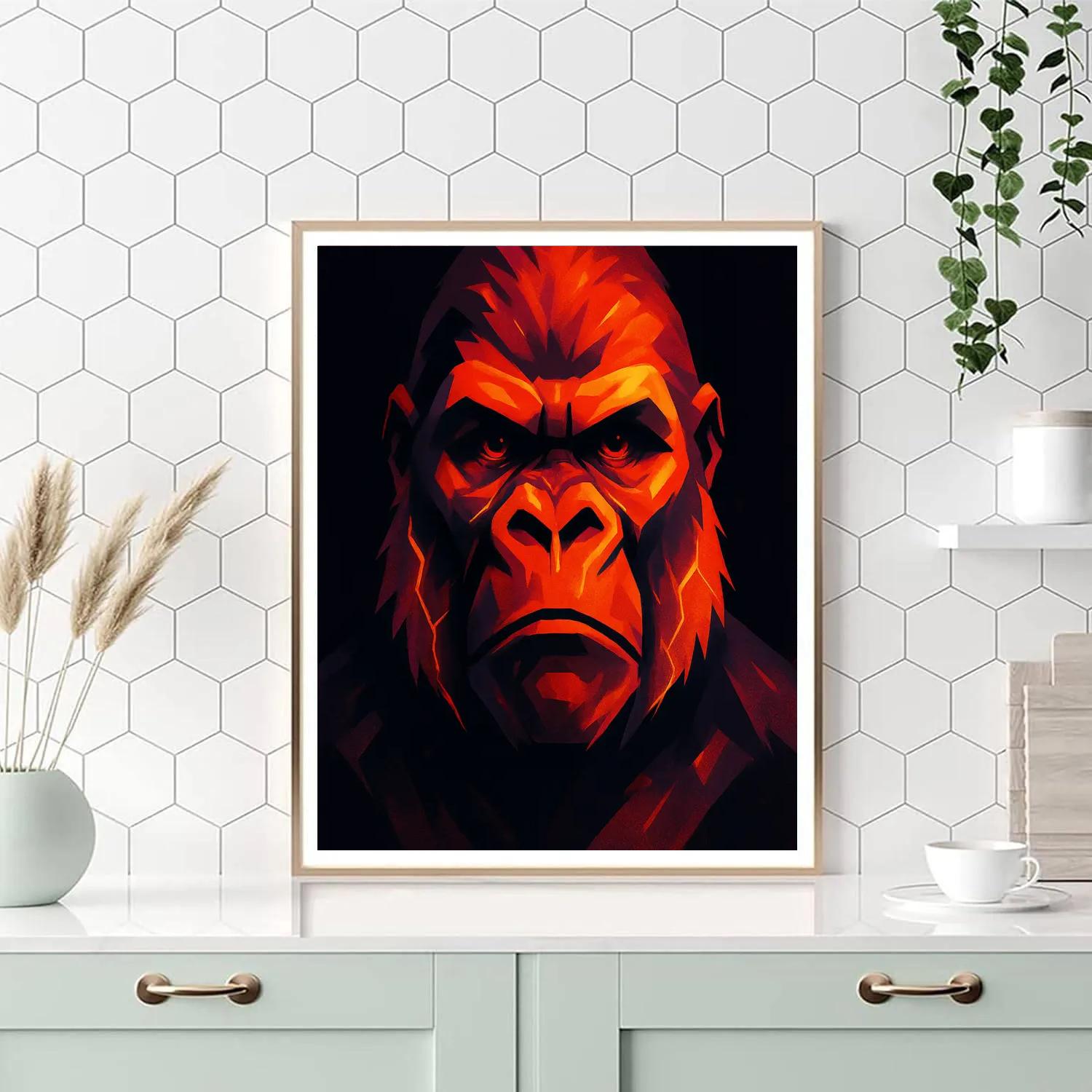 Volcanic Ember Gorilla Focus paint by color