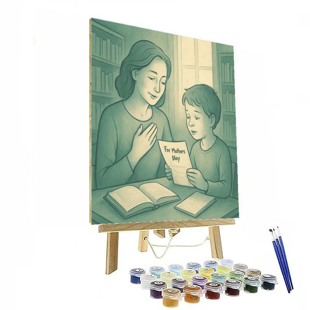 Library Corner Shared Poem Number painting