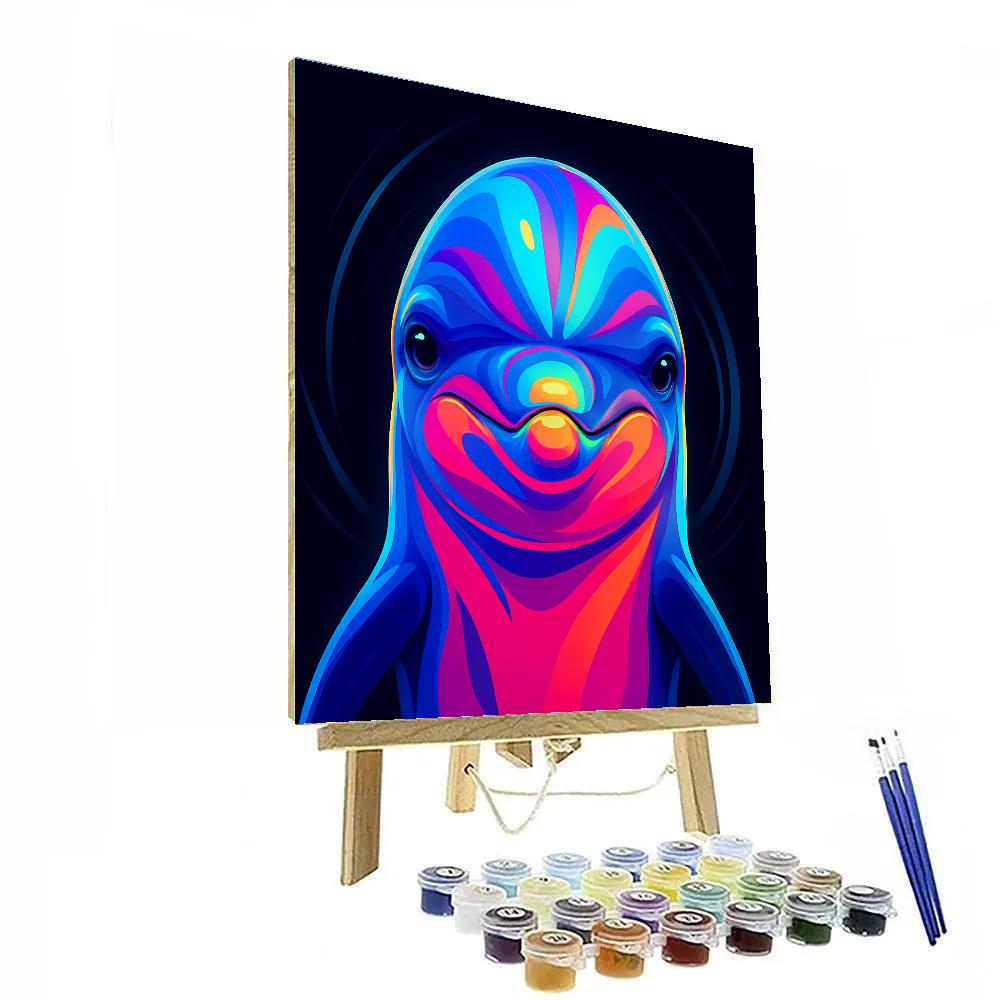 Chromatic Tide Dolphin Smile Paint by numbers art