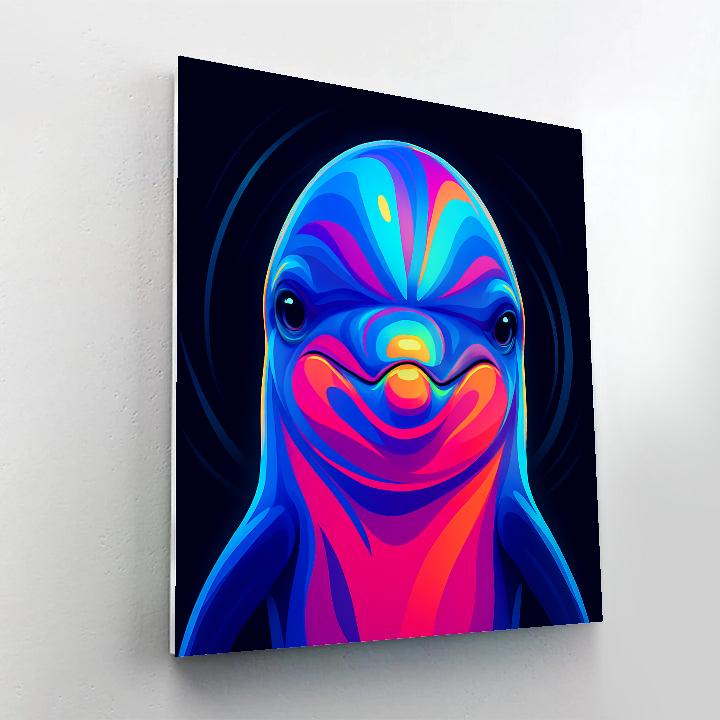 Chromatic Tide Dolphin Smile Paint by numbers art